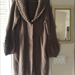 Sweater Coat Cable Knit XXL